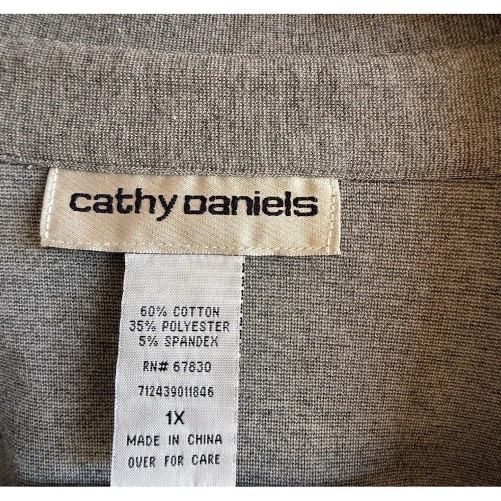 Cathy Daniel's Full Zip Sweatshirt With Sparkle Size 1X -see Photos - Picture 3 of 14